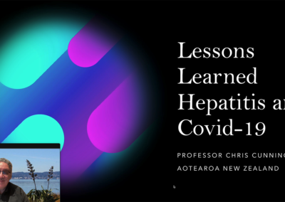 photo of virtual presentation titled "Lessons Learned: Hepatitis and Covid-19" at World Indigenous Peoples Conference on Viral Hepatitis